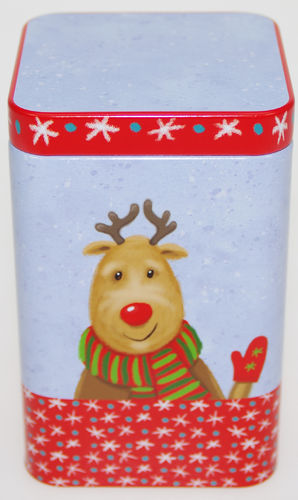 X-MAS PARTY WEIHNACHTS-TEEDOSE 100g 72x72x98mm